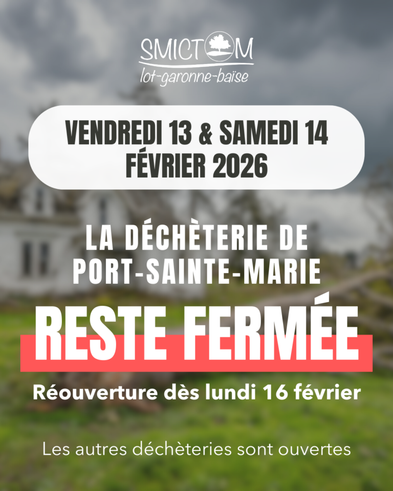Réseaux - Fermeture exceptionnelle PSM - Tempête