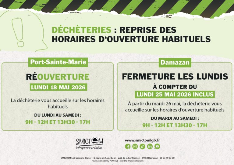 A3 - SMICTOM LGB - Reprise des horaires d'ouverture déchèteries - mai 2026_page-0001